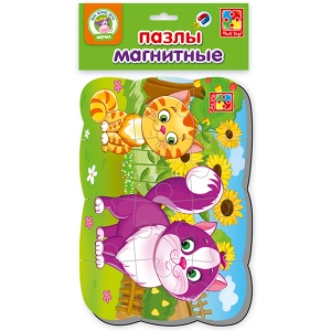 Пазли магнітні (до 2 років) Vladi Toys А5 "Котики" (рус) (VT3205-54)