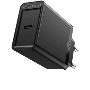 Автомобільний зарядний пристрій Vention USB Type C + QC4.0 20W Black (FADB0-EU)