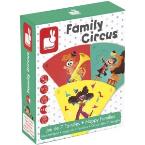 Настільна гра карткова (3-4 роки) Janod Happy Families Цирк (J02755)