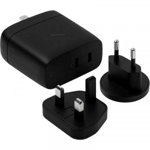 Мережевий зарядний пристрій Native Union Fast GaN Charger PD 67W Dual USB-C Port Black (FAST-PD67-BLK-INT)