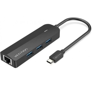 Хаб USB Vention USB 3.1 Type-C 3xUSB 3.0+MicroUSB+RJ45 (TGPBB) в інтернет-магазині