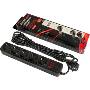 Мережевий фільтр FrimeCom 5 розеток 4.5m Black (FC-B4005W 4.5 B)
