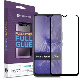 Уцінка - Захисне скло для смартфону MakeFuture Full Cover Full Glue Tecno Spark 7/7 Go (MGF-TS7/7G)