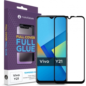 Захисне скло для смартфону MakeFuture Full Cover Full Glue Vivo Y21 (MGF-VY21)