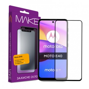 Захисне скло для смартфону MAKE Full Cover Full Glue Moto E40 (MGF-ME40)