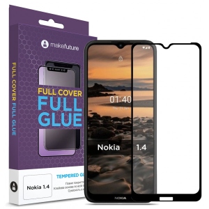 Захисне скло для смартфону MakeFuture Full Cover Full Glue Nokia 1.4 (MGF-N14)