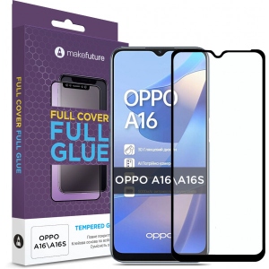 Захисне скло для смартфону MakeFuture Full Cover Full Glue Oppo A16/A16s (MGF-OPA16/A16S)