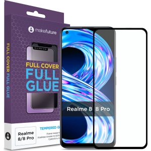 Захисне скло для смартфону MakeFuture Full Cover Full Glue Realme 8 (MGF-R8)