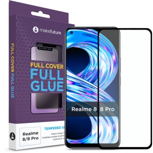 Захисне скло для смартфона MakeFuture Full Cover Full Glue Realme 8/8 Pro (MGF-R8/8P)