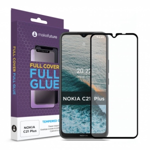 Захисне скло для смартфону MakeFuture Full Cover Full Glue Nokia C21 Plus (MGF-NC21P)