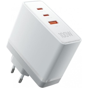 Мережевий зарядний пристрій Vention 3xUSB 100W GaN 2хUSB-C+USB-A White (FEGW0-EU)