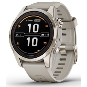 Смарт-годинник Garmin fenix 7S Pro Saph Solar Soft Gold SS w/Lt. Sand Band (010-02776-15)