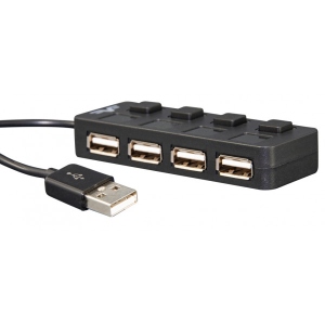 Хаб USB Frime 4хUSB 2.0 Black (FH-20010) інтернет-магазин