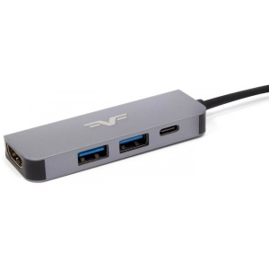 Хаб USB Frime USB3.0, USB2.0, PD, HDMI Space Grey (FH-4in1.201HP)