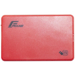 Зовнішній карман Frime SATA HDD/SSD 2.5'' USB 2.0 Plastic, Red (FHE15.25U20)