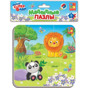 Пазли магнітні (до 2 років) Vladi Toys Зоопарк (рус) (VT3204-12)