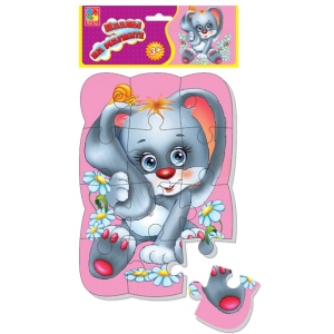 Пазли магнітні (до 2 років) Vladi Toys А5 "Зайчик" (рус) (VT3205-34)