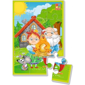 Пазли м'які (до 2 років) Vladi Toys А5 "Курочка Ряба" (рус) (VT1103-69) купити в Києві