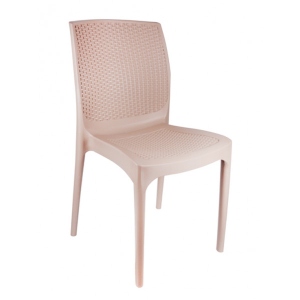 Стул пластиковий VIOLET HOUSE 0914 Роттанг Cappuchino