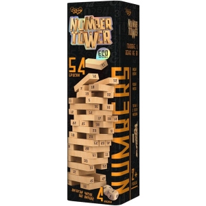 Настільна гра розважальна (5-7 років) Danko-Toys Дженга з цифрами "NUMBER TOWER" (NT-01U)