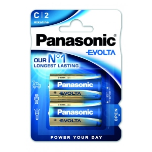 Батарейка тип C (LR-14) Panasonic EVOLTA C BLI 2 ALKALINE