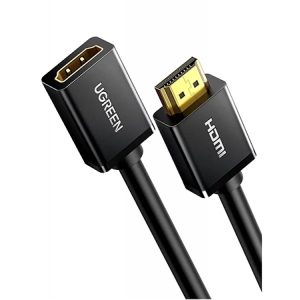 Кабель HDMI UGREEN HD107 Male to Female Extension Cable 0.5m Black (10140)