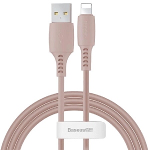 Кабель синхронізації даних Baseus Colourful Cable USB For iP 2.4 A 1.2 м Pink (CALDC-04)