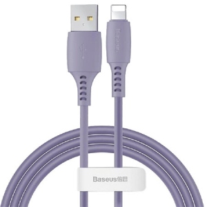 Кабель синхронізації даних Baseus Colourful Cable USB For iP 2.4 A 1.2 м Purple (CALDC-05)