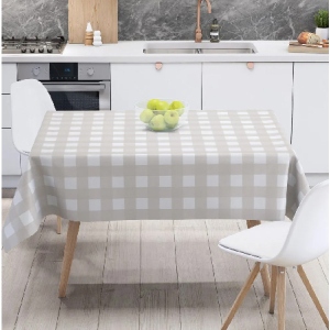 Скатертина прямокутна ТЕП Panama 160х200 см Light brown check (С-04188_29780)