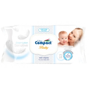 Серветки вологі для дітей Ultra Compact с клапаном 72 шт. (8697420531522)