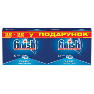 Таблетка для посудомийної машини Finish Classic 32 + 32 BOGOF