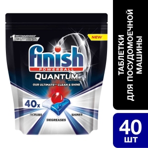 Засіб для миття в посудомийній машині Finish Quantum 40 tabs