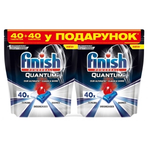 Пігулка для посудомийної машини Finish Quantum 40+ 40 BOGOF (MORGAN)