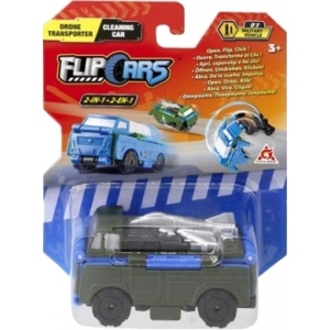 Машинка-трансформер Flip Cars 2 в 1 Дрон-транспортер і Прибиральний автомобіль (EU463875-17)