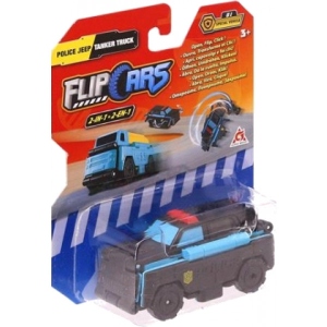 Машинка-трансформер Flip Cars 2 в 1 Поліцейський позашляховик і Автоцистерна (EU463875-08)