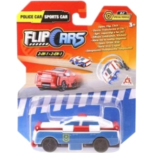Машинка-трансформер Flip Cars 2 в 1 Поліцейський автомобіль і Спорткар (EU463875-04)