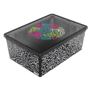 Короб для зберігання Qutu Light Box с/к Flouresent Grey 10 л