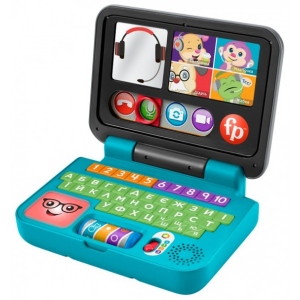 Інтерактивний гаджет Fisher-Price Ноутбук "Веселе спілкування" (укр.) (HHH09)