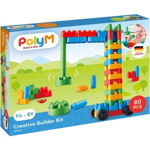 Пластиковий конструктор PolyM Будівельник 80 деталей (760008)