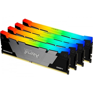 Память DDR Kingston Fury Renegade RGB Black DDR4-3600 128GB (4x32GB) CL18-22-22 1.35V XMP (KF436C18RB2AK4/128)