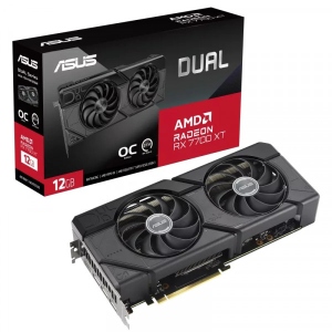 Відеокарта Asus Radeon RX 7700 XT OC Edition 12GB GDDR6 192bit (DUAL-RX7700XT-O12G)