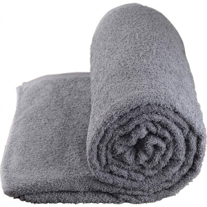 Простирадло двоспальне GM Textile махрове сіре 190х200