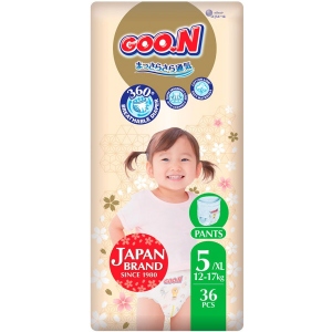 Одноразові підгузки-трусики Goo.N Premium Soft 12-17 кг 5(XL) 36 шт. (F1010101-158)