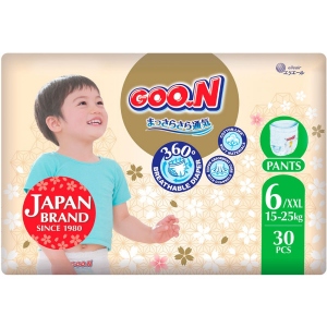 Одноразові підгузки-трусики Goo.N Premium Soft 15-25 кг 6(2XL) 30 шт. (F1010101-159)