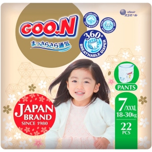 Одноразові підгузки-трусики Goo.N Premium Soft 18-30 кг 7(3XL) 22 шт. (F1010101-160)
