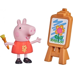 Колекційна фігурка Peppa Pig Веселі друзі Пеппа з мольбертом (F2204) офіційний магазин