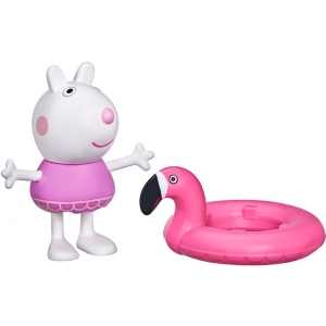 Колекційна фігурка Peppa Pig Веселі друзі Сюзі з колом фламінго (F2206)