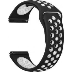 Ремінець для смарт-годинника BeCover Nike Style for Samsung Galaxy Watch/Active/Active 2/Watch 3/Gear S2 Classic/Gear Sport White-Black (706437)
