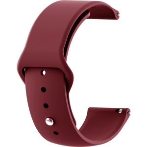 Ремінець для смарт-годинника BeCover for Samsung Galaxy Watch 42mm/Watch Active/Active 2 40/44mm/Watch 3 41mm/Gear S2 Classic/Gear Sport Dark Red (7