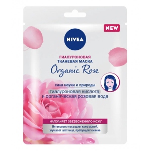 Маска для обличчя NIVEA Гіалуронова Organic Rose тканинна